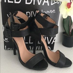 Wild Diva double strap heels
